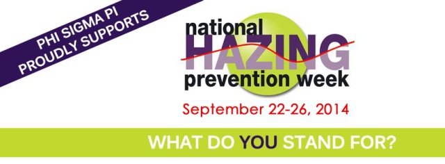 National Hazing Prevention Week | Phi Sigma Pi National Honor Fraternity
